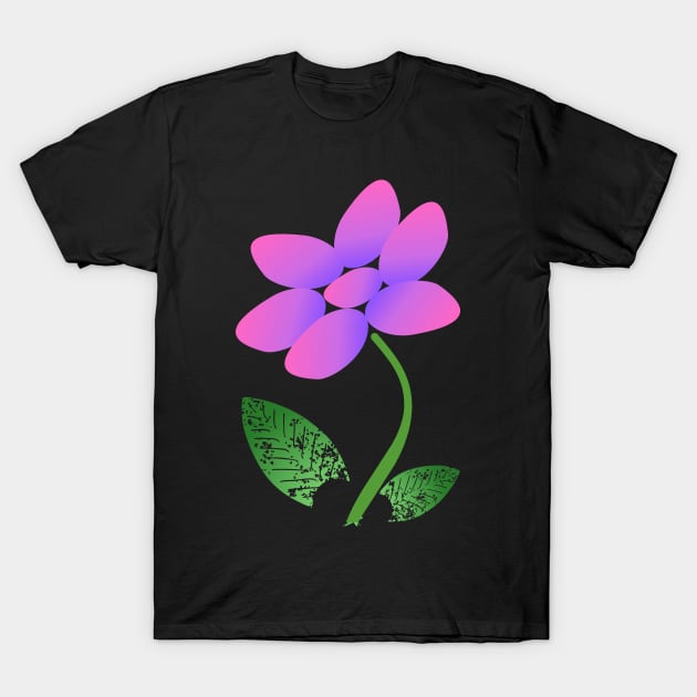 Purple Flower T-Shirt by sidepro885